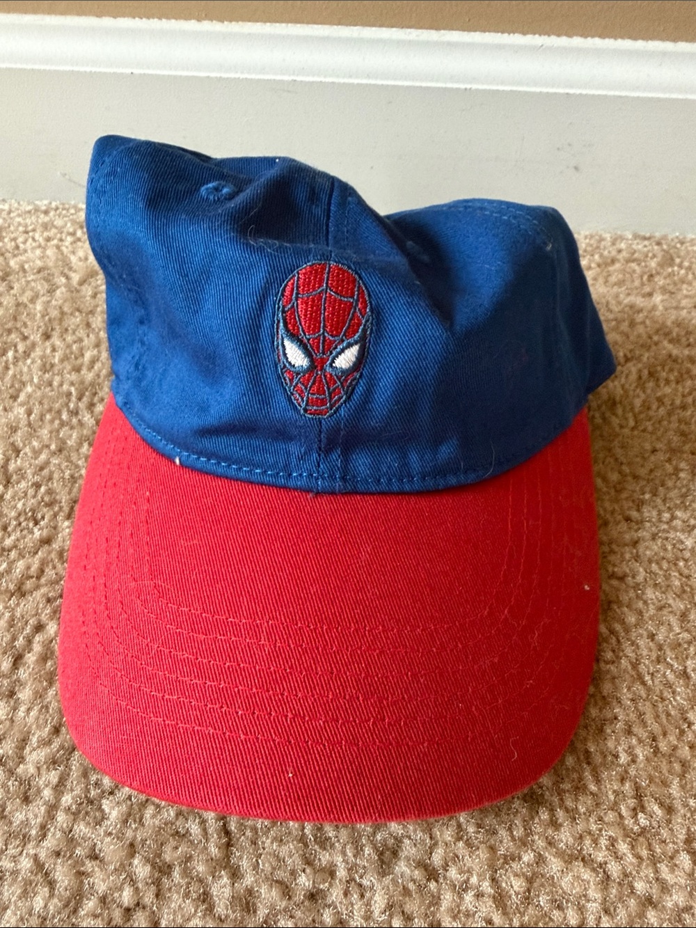Blue and Red Spider-Man Embroidered Cap - OS